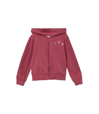 s.Oliver Sweater met rits en kap life is a circus