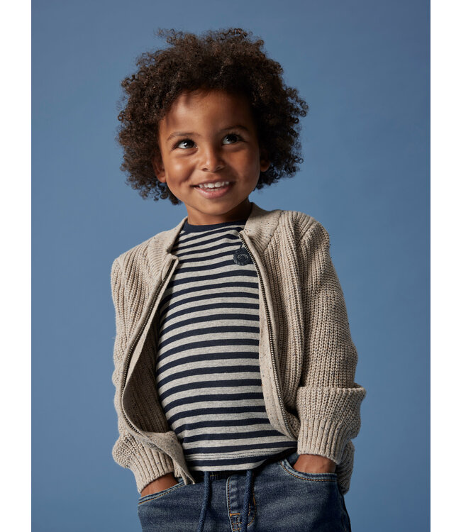 name it Trui met rits Norman beige