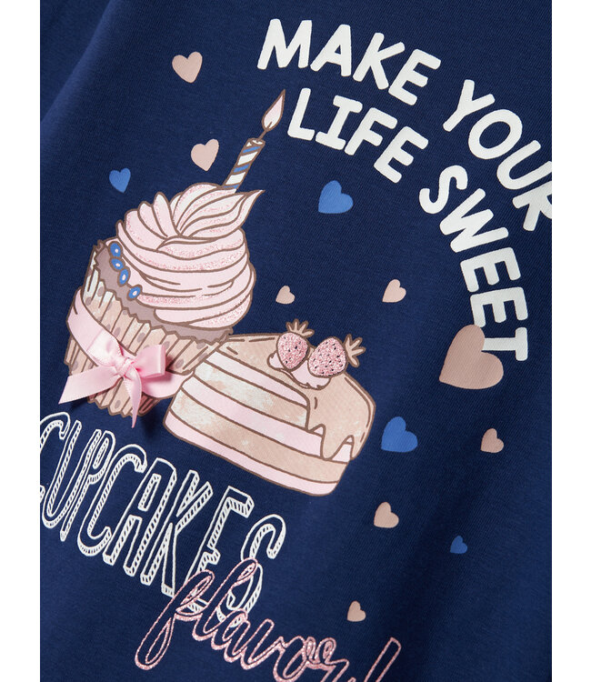 name it Longsleeve blauw sweet cupcakes