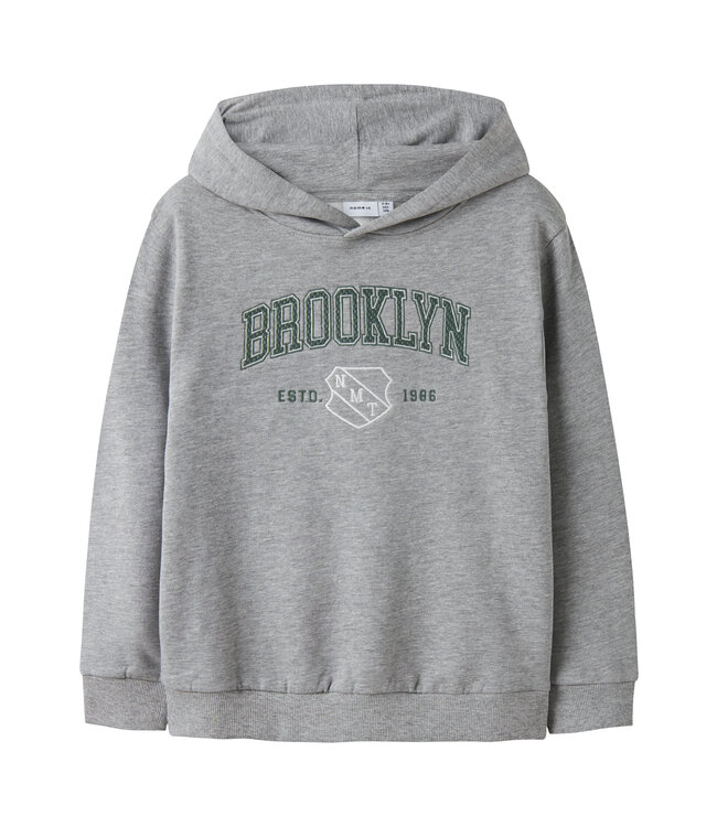 name it Hoodie Brooklyn grijs melange