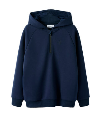 name it Hoodie met halve rits donkerblauw