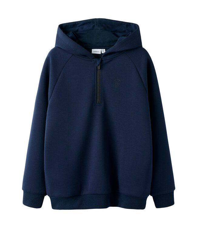 name it Hoodie met halve rits donkerblauw