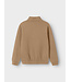 name it Sweater halve rits Cashemere bruin Studio