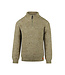 Koko Noko Sweater met kraag en rits dusty green