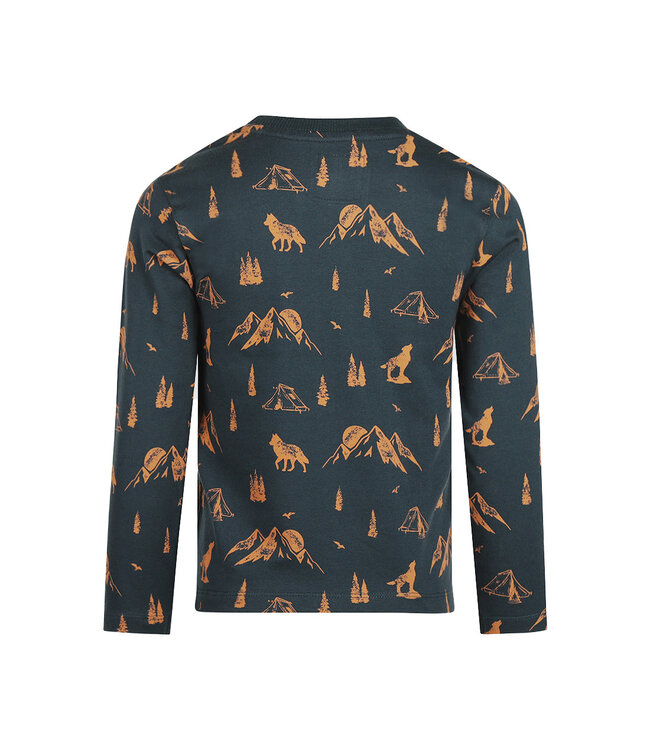 Koko Noko Longsleeve blauw mountains theme