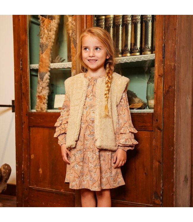 Koko Noko Jurk caramel blauw Lieze