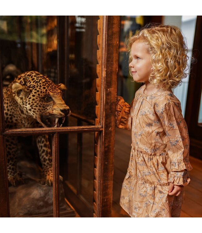 Koko Noko Jurk caramel blauw Lieze