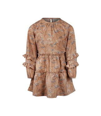 Koko Noko Jurk caramel blauw Lieze