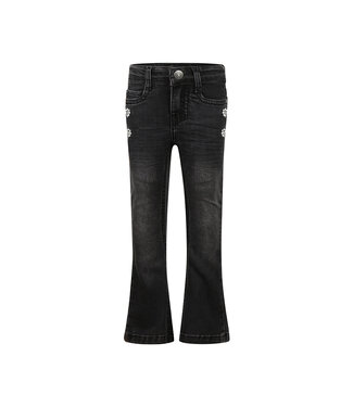 Koko Noko Jeans zwart flaired flower
