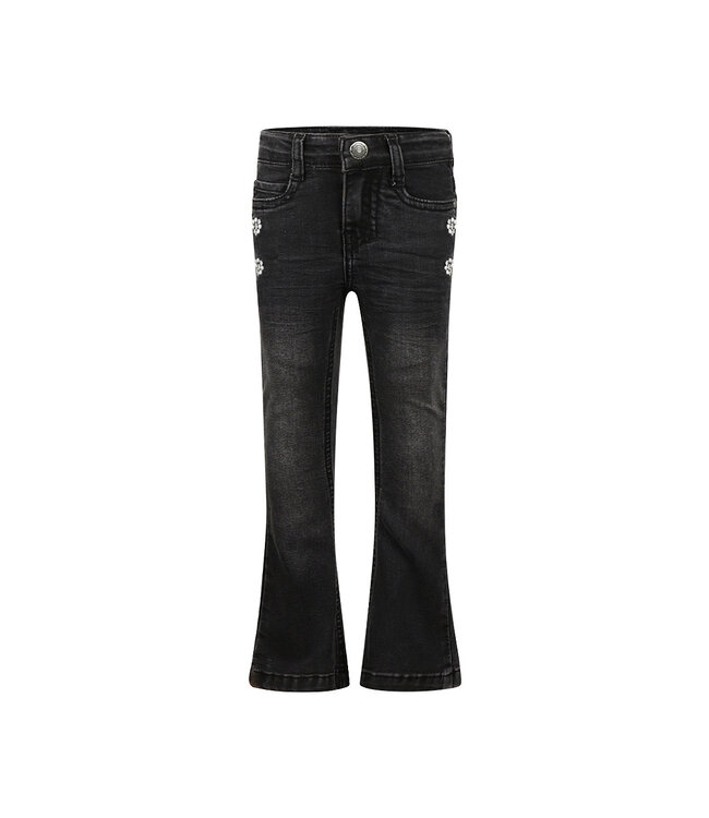 Koko Noko Jeans zwart flaired flower