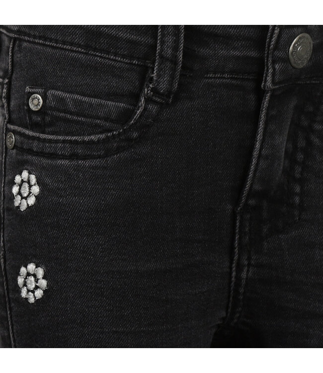 Koko Noko Jeans zwart flaired flower