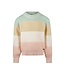 No Way Monday Gebreide multi color trui mint roze