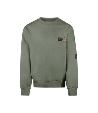 No Way Monday Sweater loose fit Groen Mont blanc