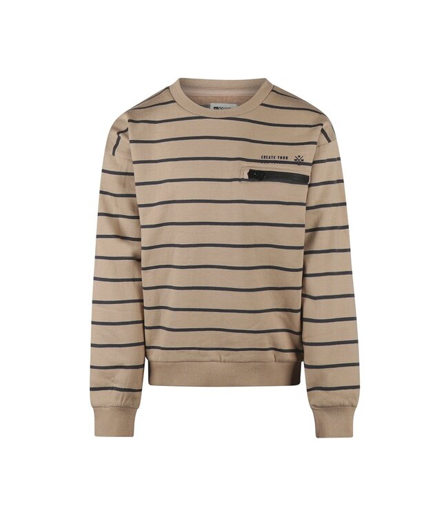 No Way Monday Sweater gestreept beige Experience seeker