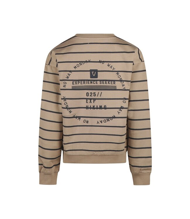 No Way Monday Sweater gestreept beige Experience seeker