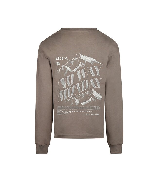 No Way Monday Longsleeve taupe get the geer
