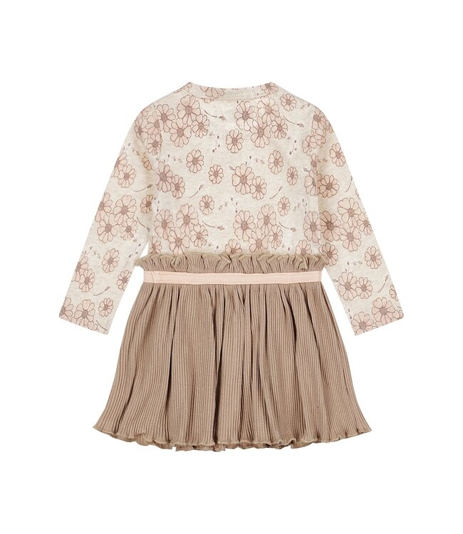 Dirkje Jurk beige bloemetjes Millie