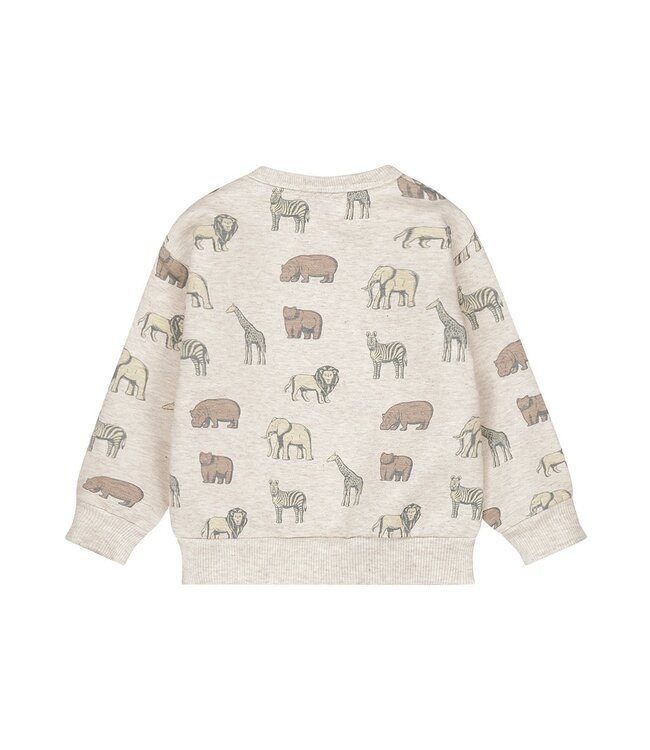 Dirkje Sweater grijs melange safari fun