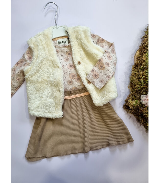 Dirkje Zacht bontje ecru mini