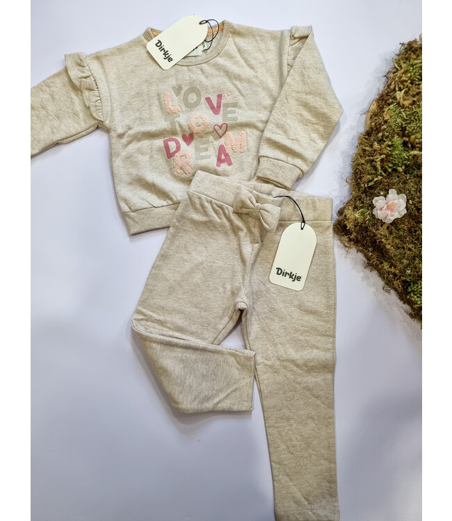 Dirkje Trouser jog broek beige mini girls