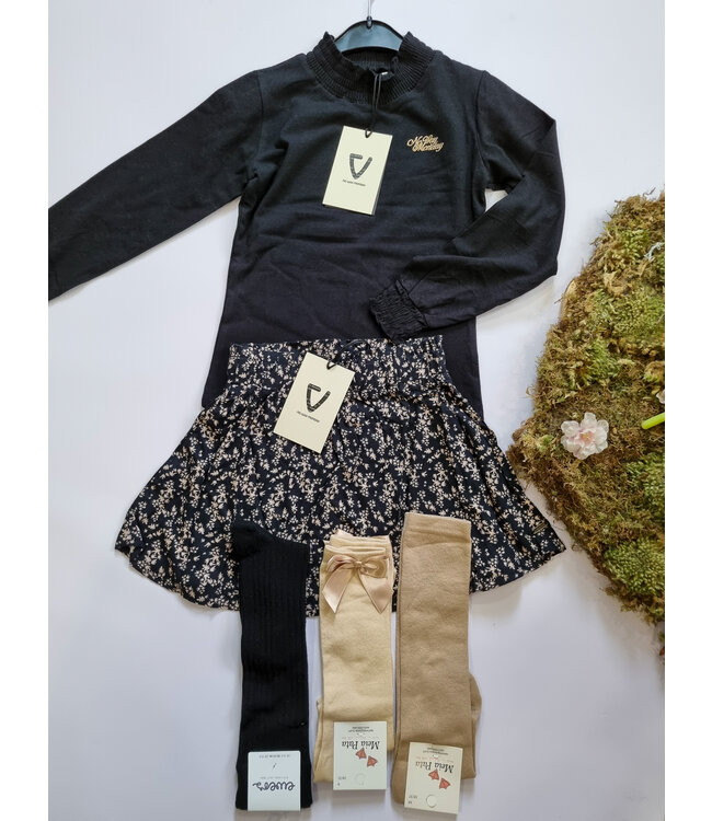 No Way Monday Rok viscose bloemetjes