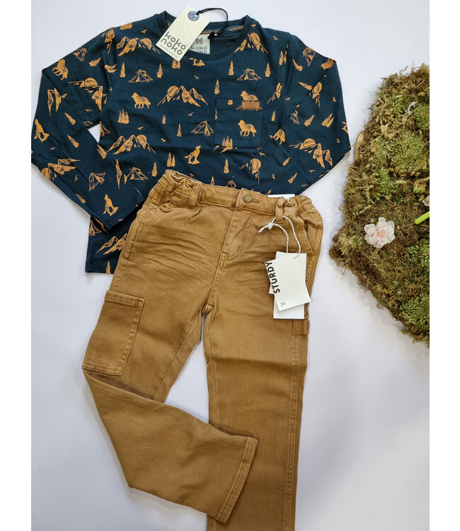 Koko Noko Longsleeve blauw mountains theme