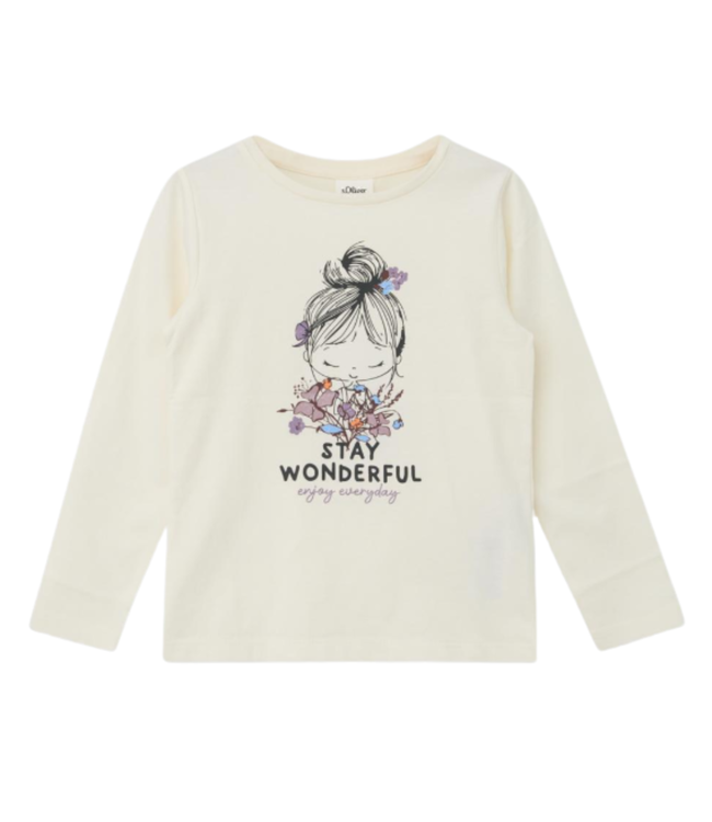 s.Oliver Longsleeve ecru stay wonderful