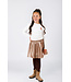 B-Nosy Jurk beige gouden leather rok Donia