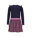 B-Nosy Jurk donkerblauw Daphné multicolor stripes