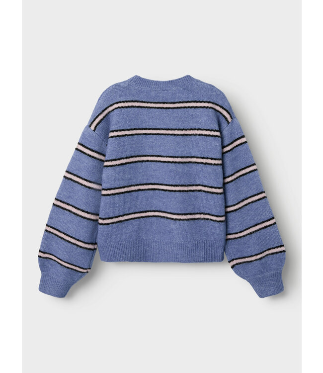name it Knit gestreept blauw roze Folenska