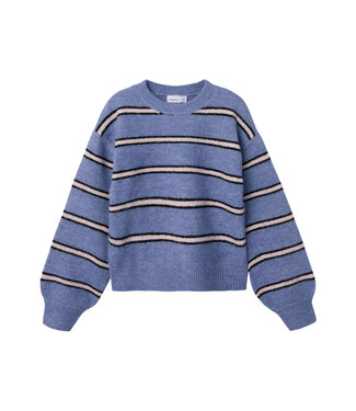 name it Knit gestreept blauw roze Folenska