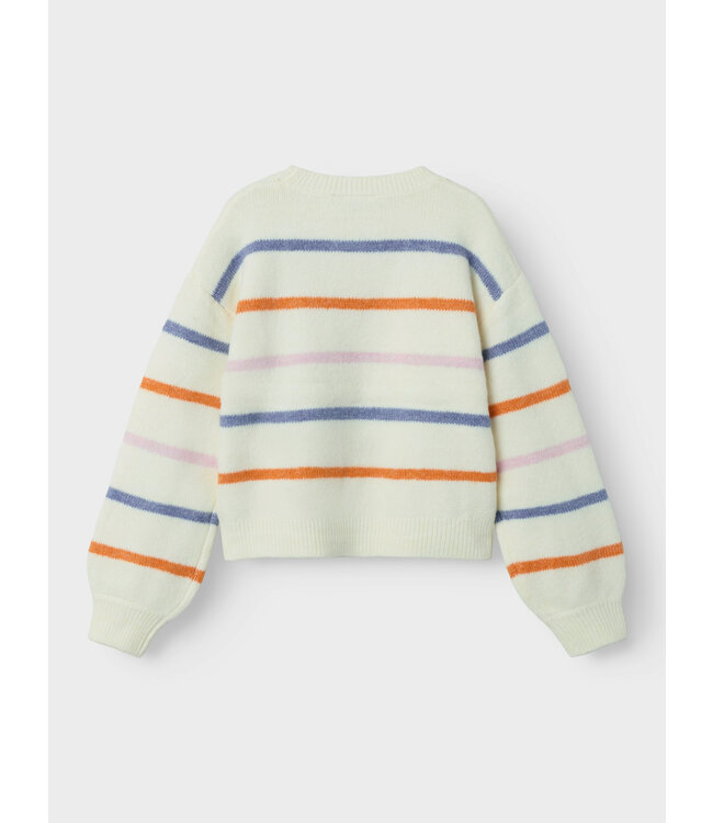 name it Knit ecru met gekleurde streep Folenska