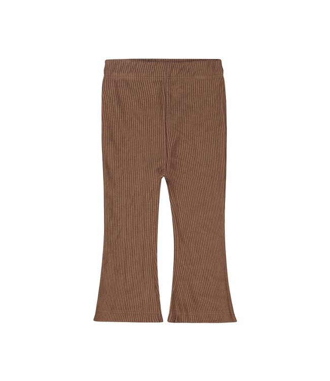Dirkje Velours bootcut broek bruin