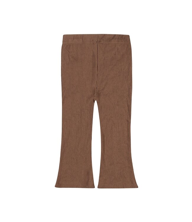 Dirkje Velours bootcut broek bruin