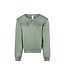 No Way Monday Sweater met kraag kant mintgroen