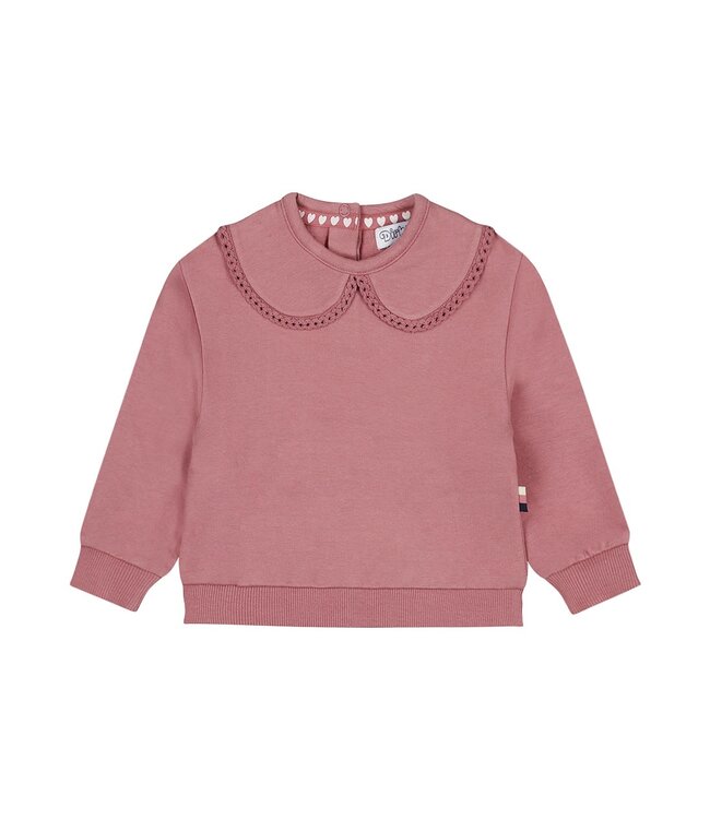 Dirkje Trui met kraag kant oudroze