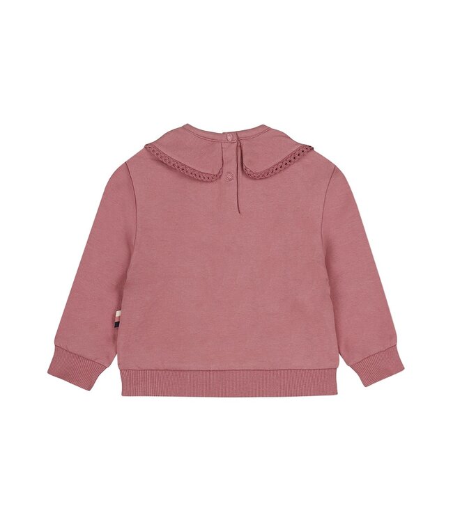 Dirkje Trui met kraag kant oudroze