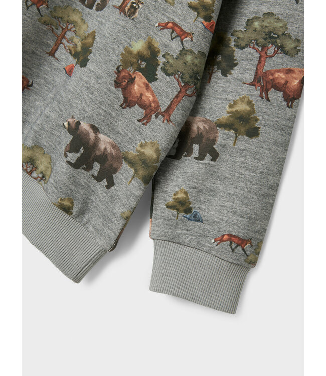 name it Trui grijs melange Molin animal friends