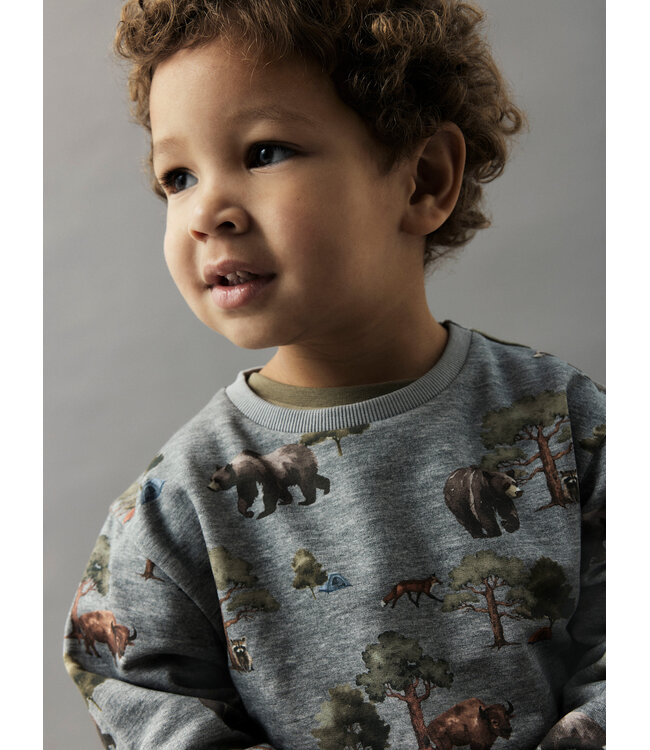 name it Trui grijs melange Molin animal friends