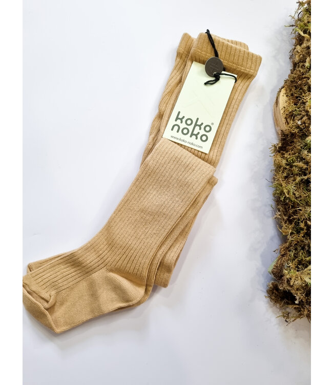 Koko Noko Kousenbroek rib beige
