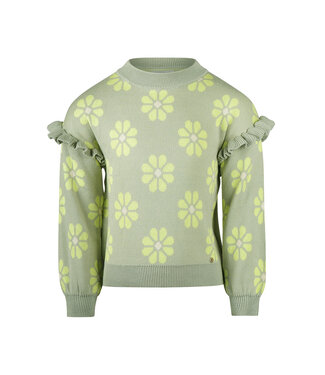 Koko Noko Trui groen madeliefjes mint