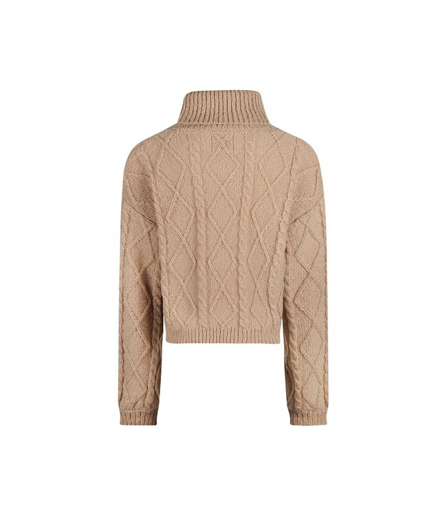 No Way Monday Knit gevlochten taupe girls