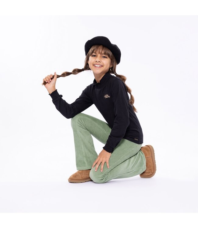 No Way Monday Rib velours flaired broek mint