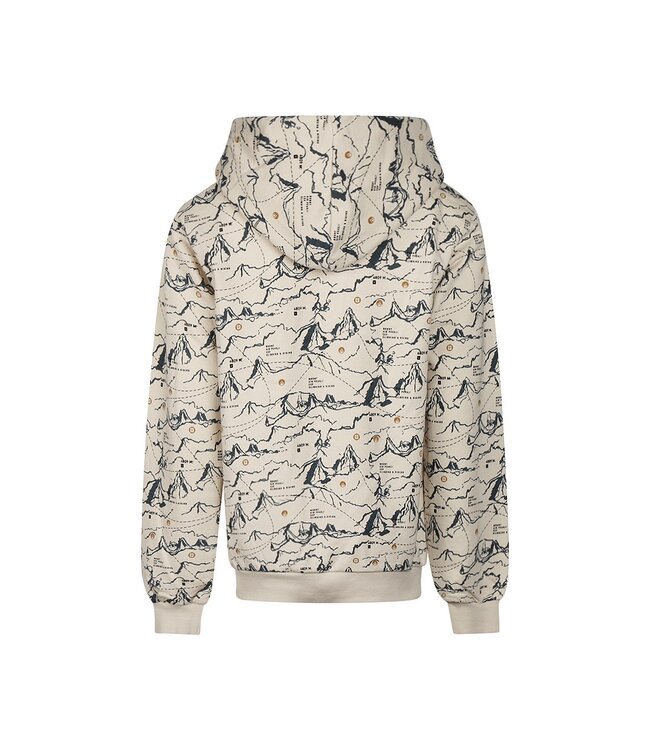 No Way Monday Hoodie Landmap ecru beige