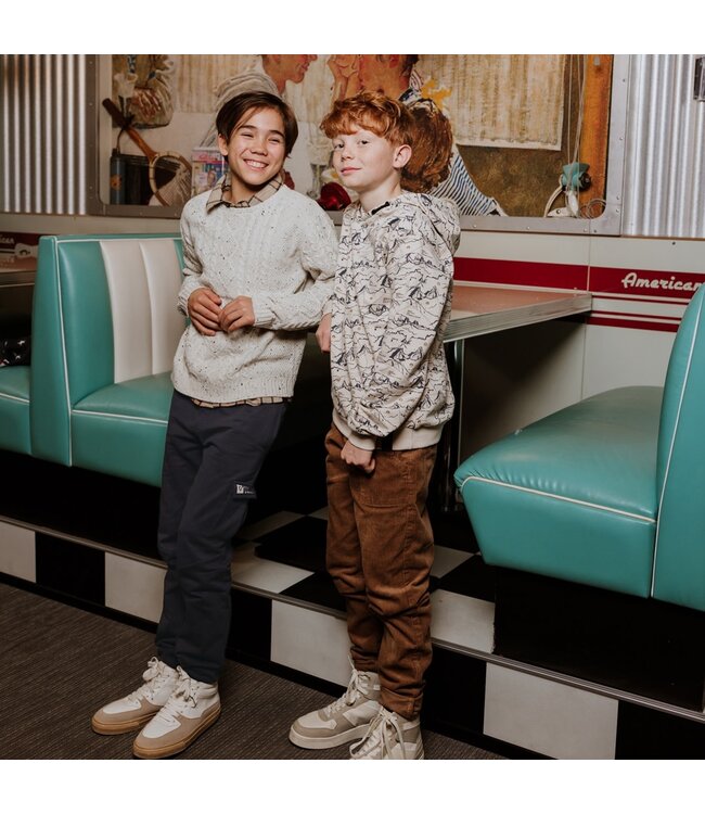 No Way Monday Hoodie Landmap ecru beige