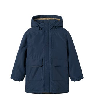 name it Donkerblauwe parka winterjas water repellent