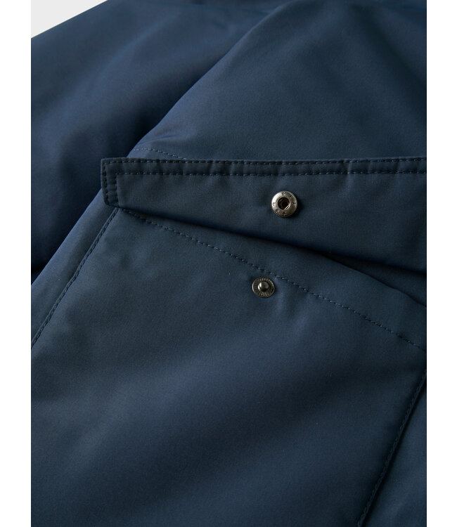 name it Donkerblauwe parka winterjas
