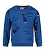 Sturdy Sweater blauw waves and whales