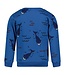 Sturdy Sweater blauw waves and whales