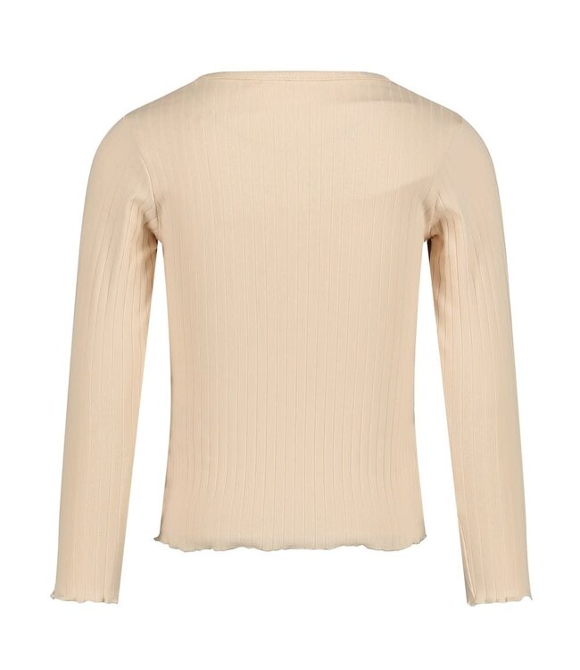 Jubel Longsleeve ecru rib shine bright bloemenhart